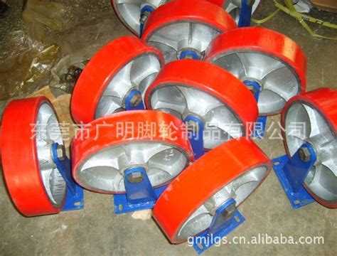 广明脚轮厂生产加工45#钢PU聚氨酯脚轮 包胶轮子 脚轮厂家-阿里巴巴