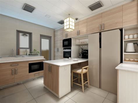 新中式风格别墅厨房装修效果图_齐家网装修效果图