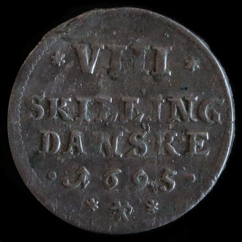 8 Skilling 1695 Glückstadt - Norges Metallsøkerforening | Museum