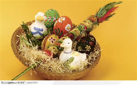 复活节的一碗鸡蛋装饰与下高清图片下载-正版图片502793293-摄图网