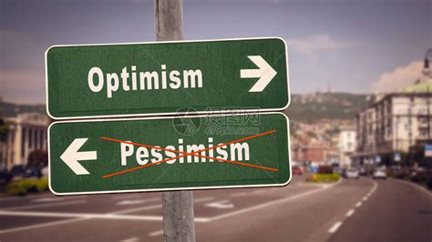 插图字思考德国对悲观主义和乐的德词在路标上的悲观主义和optimismus图片素材-正版创意图片307562653-摄图网