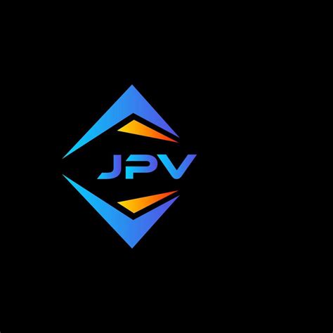 JPV abstract technology logo design on Black background. JPV creative ...