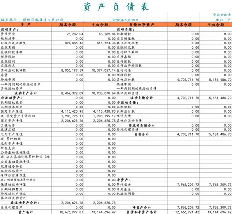 解集乡2020年六月份资产负债表_宿州市埇桥区人民政府