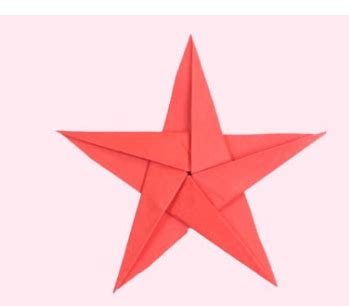 怎么用一张纸折五角星的折法步骤图解_爱折纸网