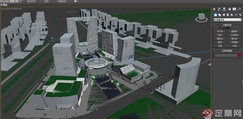 长春高新区核心区建筑设计3DMAX模型（带效果图）