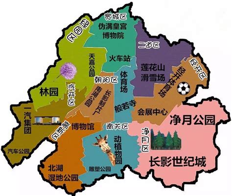 长春市地图图片