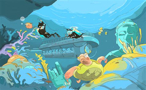 探险系列之——海底|插画|商业插画|雪卉哈哈 - 原创作品 - 站酷 (ZCOOL)