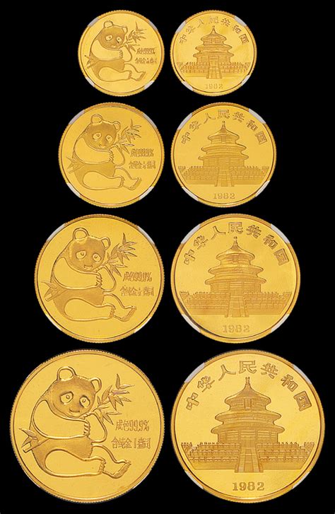 1982年熊猫金币四枚全套NGC69拍卖成交价格及图片- 芝麻开门收藏网