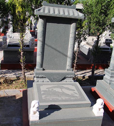 花岗岩石墓碑黑色传统墓碑款式 现代火葬墓碑造型 - 和之石雕