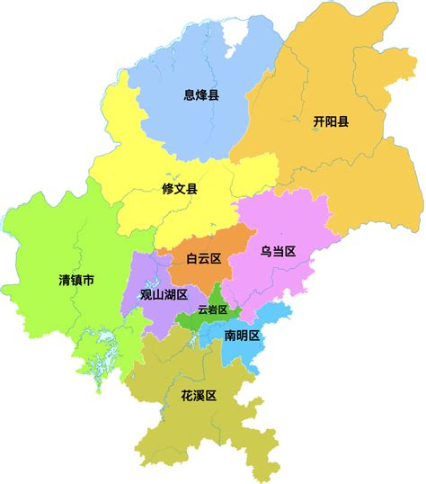 贵阳市行政区划图图片