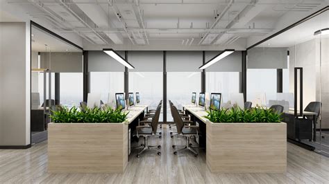 深圳室罗湖区招商大厦办公室设计装修落地-办公空间设计作品|公司-特创易·GO