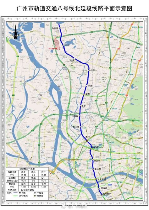 2019最新广州地铁8号线北延段线路图一览- 广州本地宝