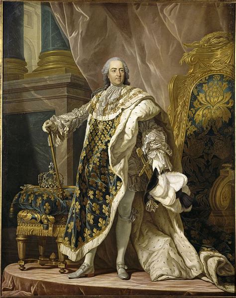 法国国王路易十五的肖像 - 查尔斯-安德烈·凡·卢 - 画园网