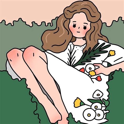 韩国非主流插画女孩头像