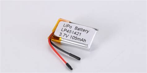 3.7V Rechargeable Li Polymer Battery LP451421 105mAh With PCM and Wires
