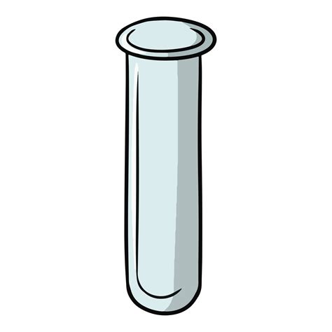 Glass empty test tube for research and experiments, vector illustration ...
