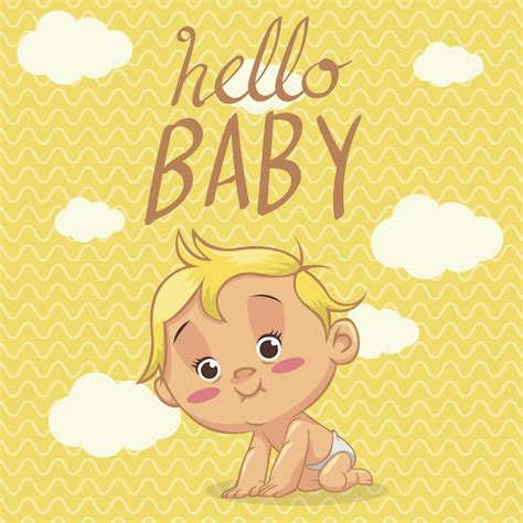 Hello baby background Vector | Free Download