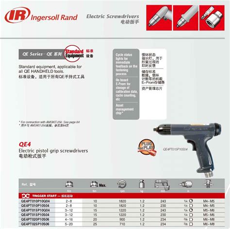 Ingersoll Rand英格索兰电动枪式扳手QE4系列-无锡杜派工业设备有限公司