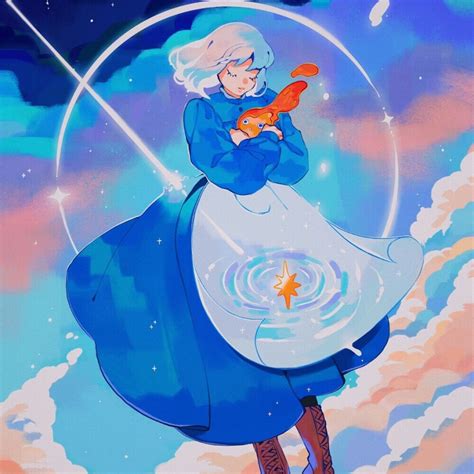 治愈温柔头像插画女生