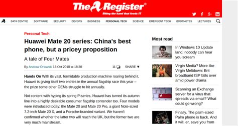 华为Mate 20发布：外媒热评中国手机已世界顶级 - 时事财经 - 红歌会网
