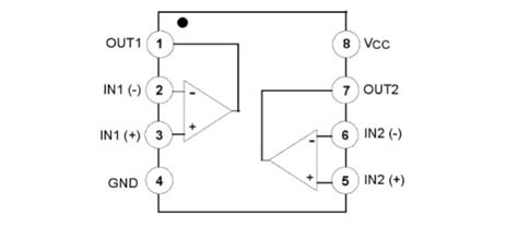 LM358引脚图 - 电子元器件_电工电气学习网