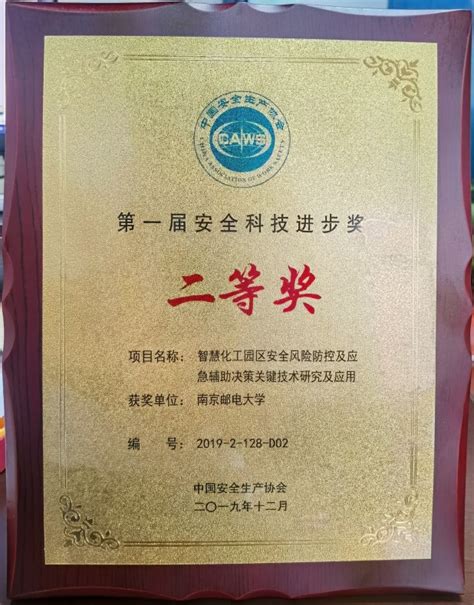 我院项目荣获中国安全生产协会第一届安全科技进步二等奖