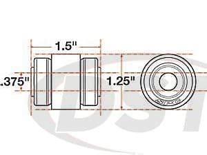 SPC spc-15605 xAxis Sealed Flex Joint - 0.375 ID - 1.25 OD - 1.5 Length ...