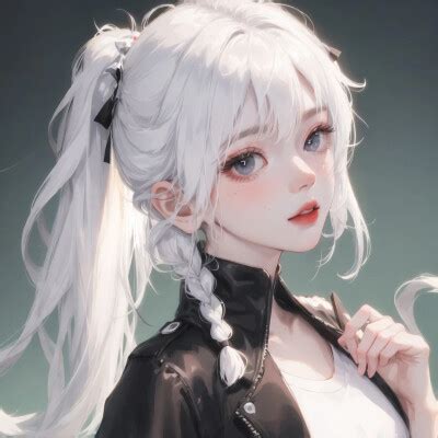 白发头像动漫女生温柔