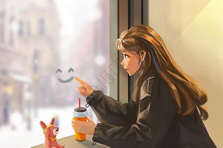 甜美女生喝奶茶头像