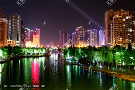 来宾市桂中水城夜色,都市风光,建筑摄影,摄影素材,汇图网www.huitu.com