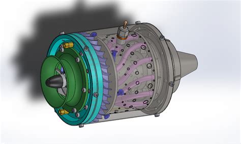 J886-微型涡喷发动机结构设计[含SW三维图]-机械机电-龙图网
