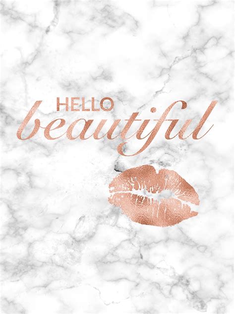 Hello Beautiful Inspirational Card Or Print With Diadem Vector ...