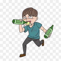 喝酒的动漫图片