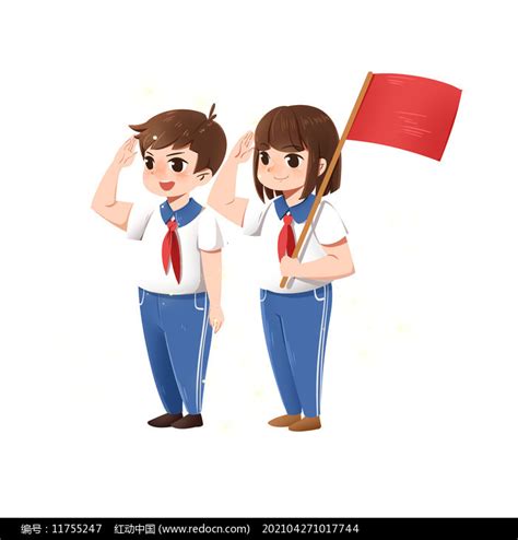 卡通手绘戴红领巾的学生免抠素材图片免费下载_PNG素材_编号z62iwjng2_图精灵