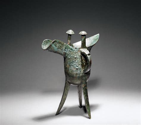 商 青铜爵三(图1) 美国大都会博物馆藏-古玩图集网