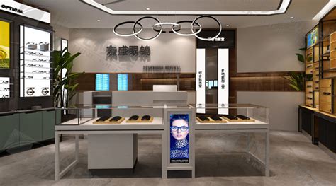 让人眼前一亮的简约时尚风眼镜店是这样装修的_效果图_重庆眼镜店装修公司 -「斯戴特工装」