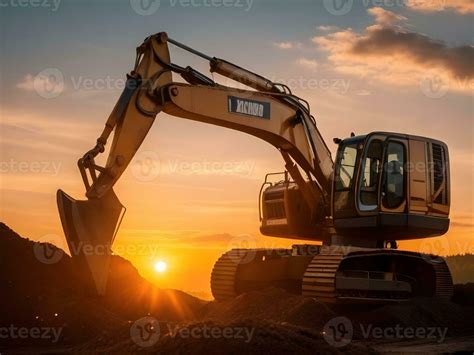 excavator at work in the site, Ai generated 33953556 Stock Photo at ...