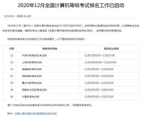 计算机等级报名系统2020年12月_中华网