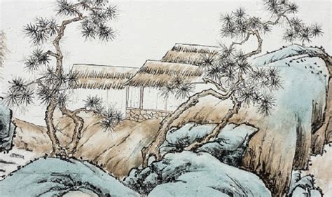采菊东篱下，悠然见南山。|纯艺术|国画|杨晓峰 - 原创作品 - 站酷 (ZCOOL)