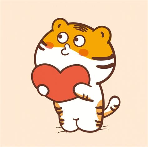 老虎温柔漫画头像女生