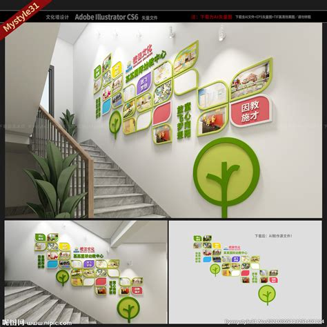 楼梯文化墙设计图__广告设计_广告设计_设计图库_昵图网nipic.com