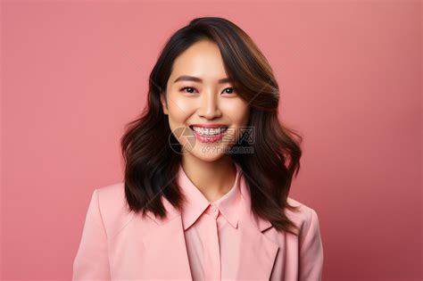 熊黛林粉色西装图片