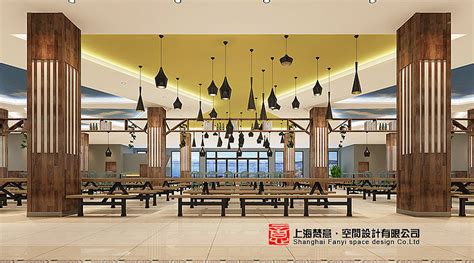 理工大学三层食堂设计-【17年创梦餐饮设计公司】