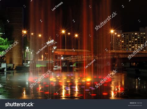 Southbankâ€™S Crown Casino Fountain At Night.(Melbourne) Stock Photo ...