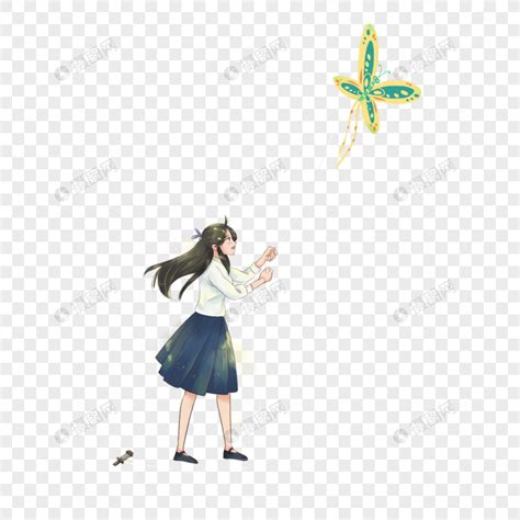 风筝女生头像手绘温柔