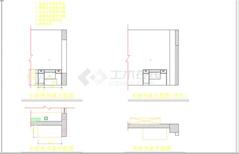 江西简约现代三室两厅一卫装修图CAD图纸_土木在线