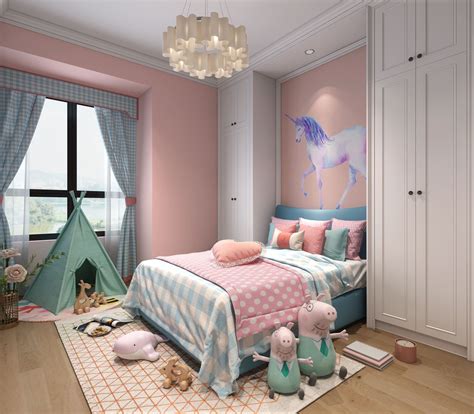 公主房卧室室内设计效果图高清图片下载-正版图片500591860-摄图网