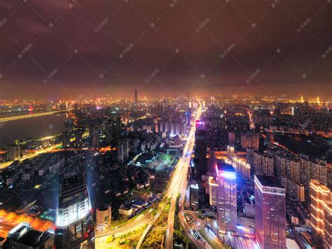 武汉城市夜景风光高清图片下载-正版图片500898786-摄图网