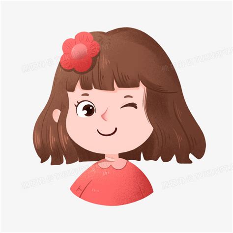 非主流头像眨眼动漫女孩