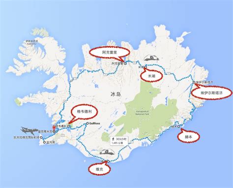 冰岛地图图片